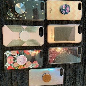Lot of seven cell phone cases for iPhone 7 Plus